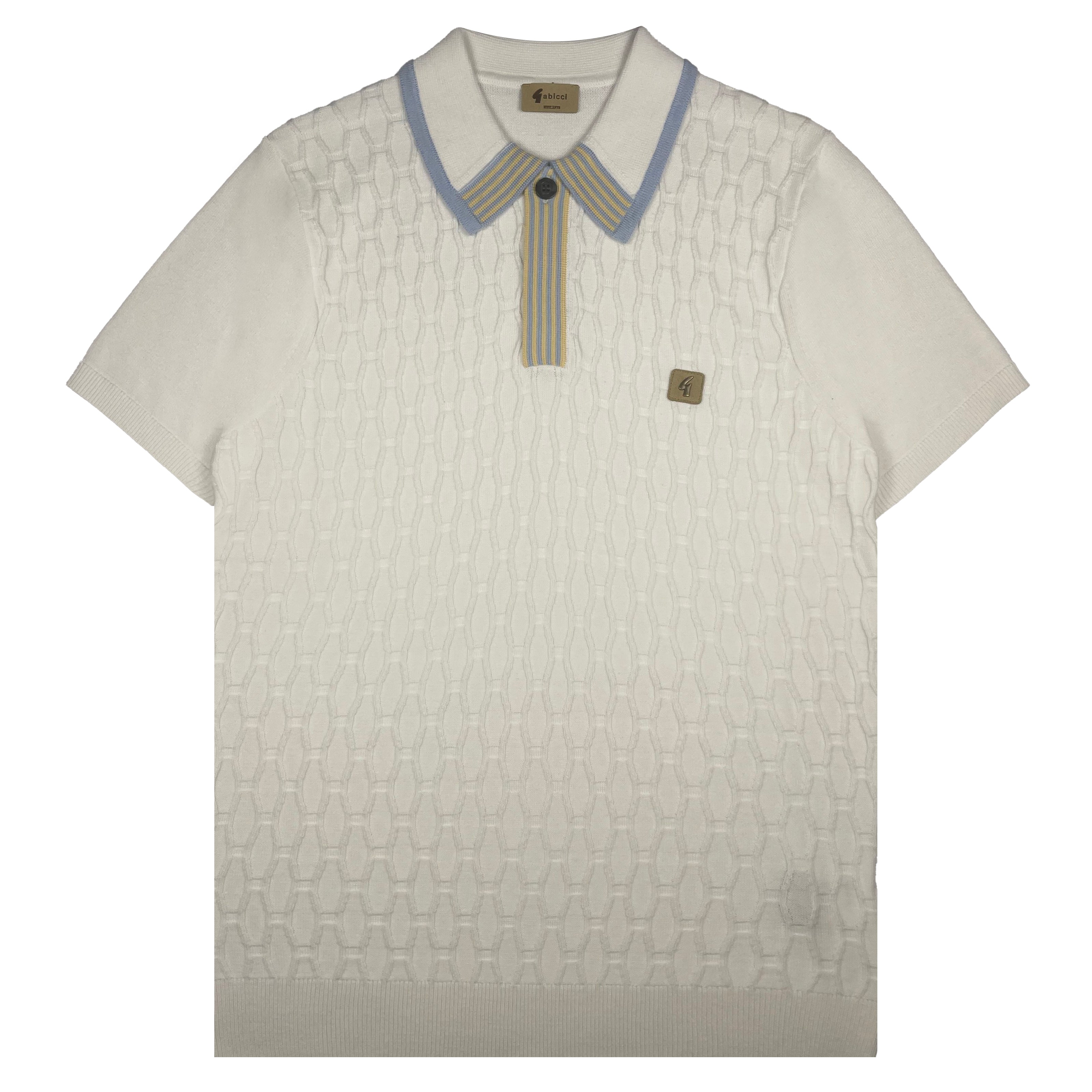 Gabicci Vintage Bourne Knit Polo White
