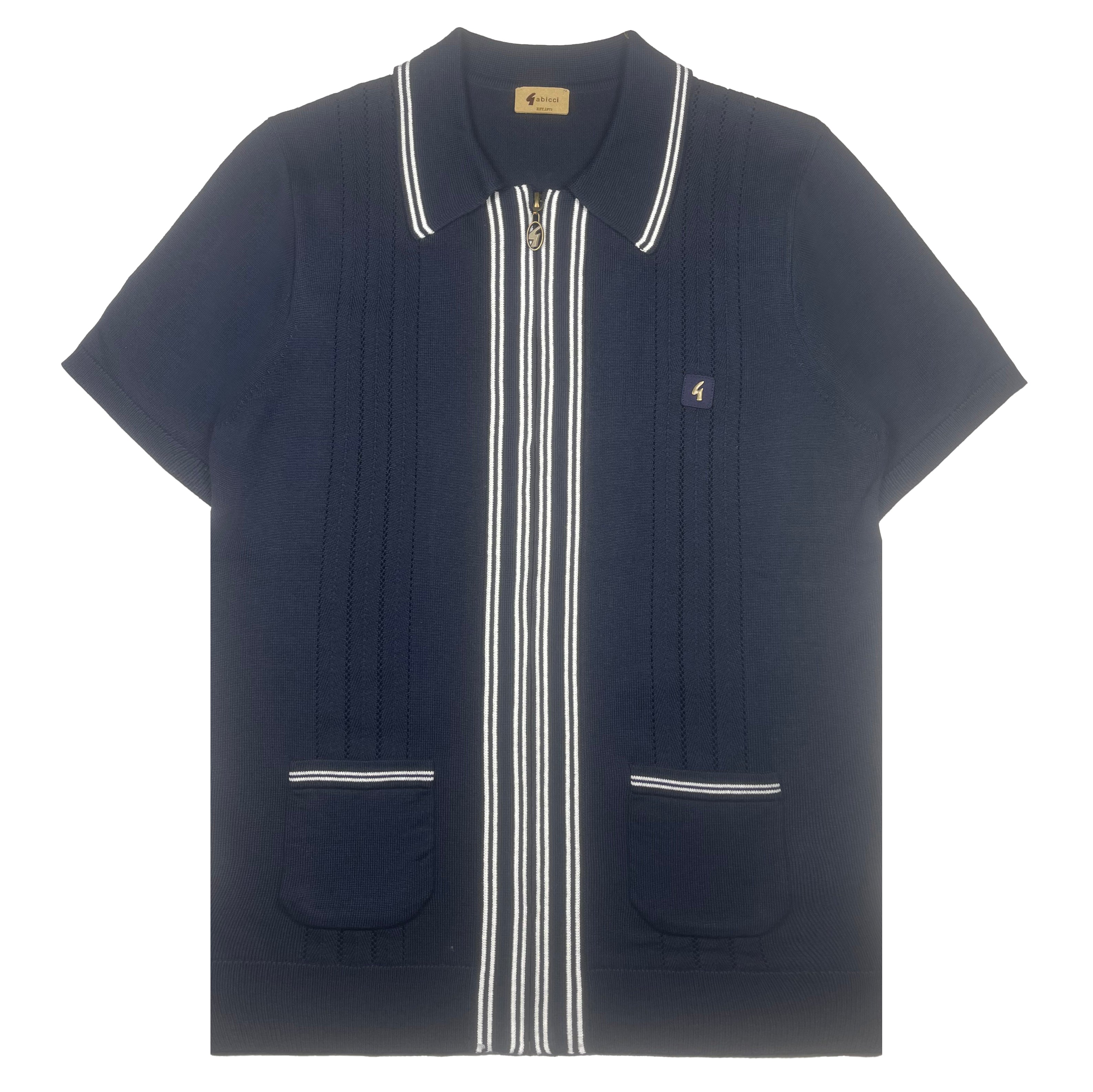 Gabicci Vintage Geller Knit Polo Navy