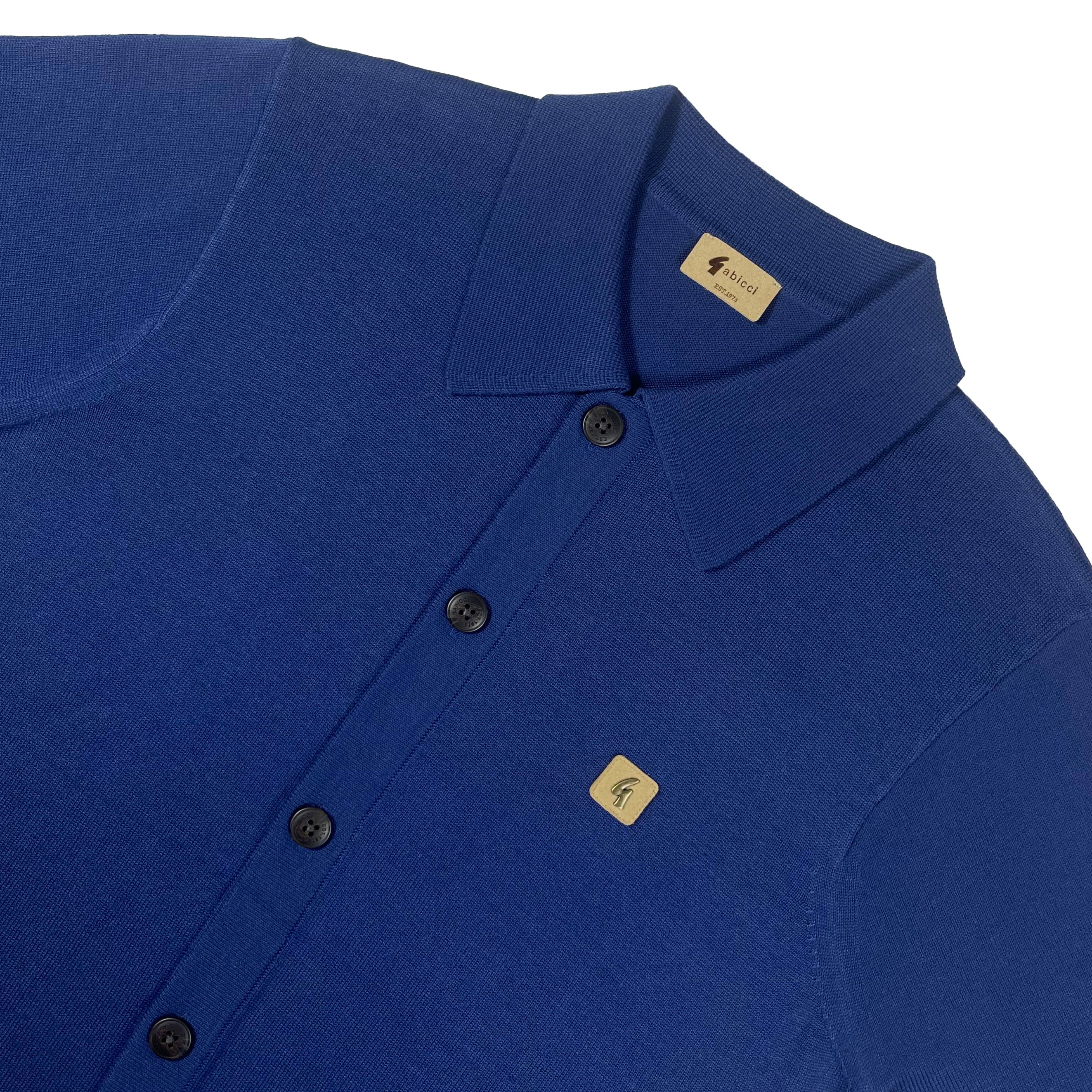 Gabicci Vintage Guinness Knit Shirt Blue