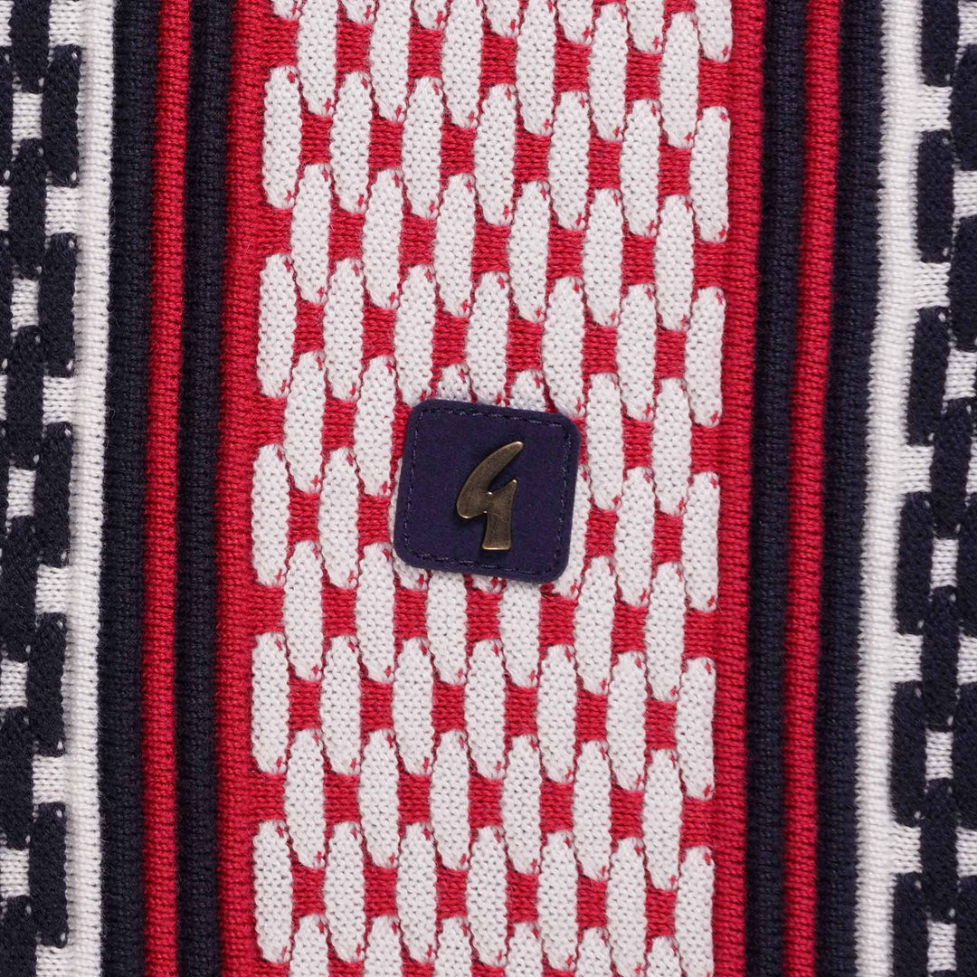 Gabicci Vintage Herrmann Knit Polo Shirt Navy