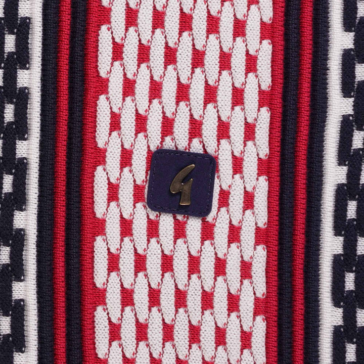 Gabicci Vintage Herrmann Knit Polo Shirt Navy