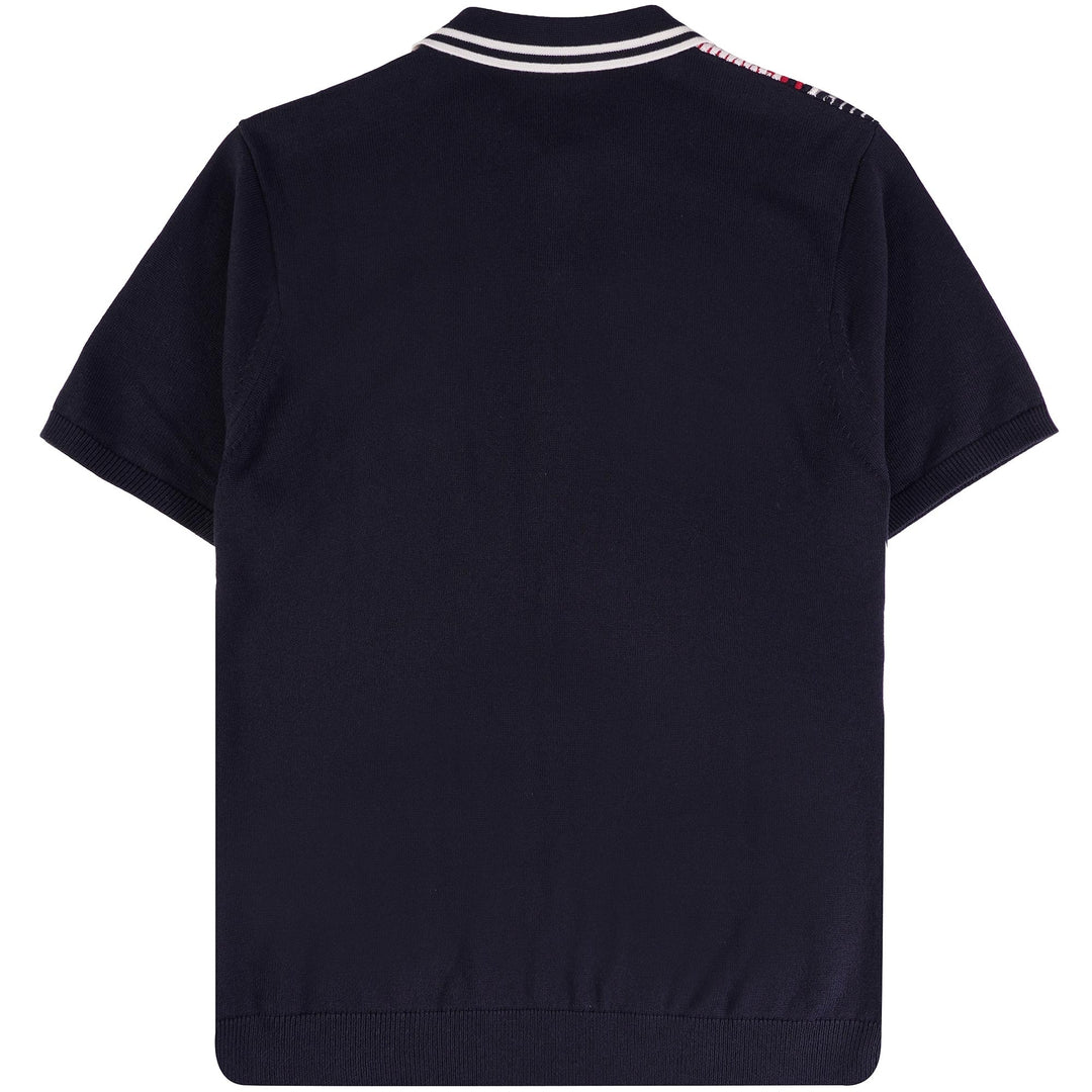 Gabicci Vintage Herrmann Knit Polo Shirt Navy