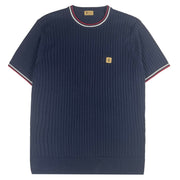 Gabicci Vintage Santino Knit T-Shirt Navy
