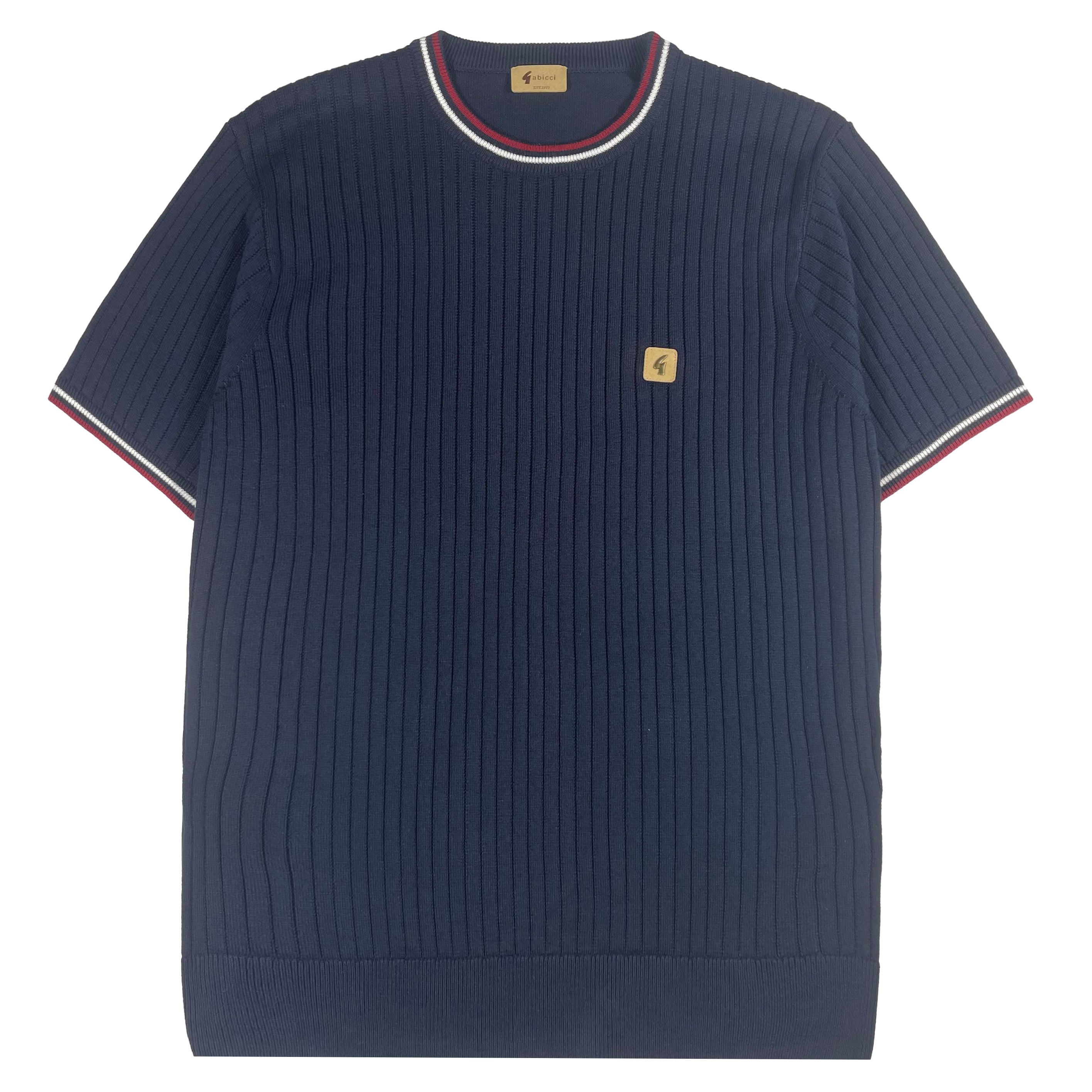 Gabicci Vintage Santino Knit T-Shirt Navy