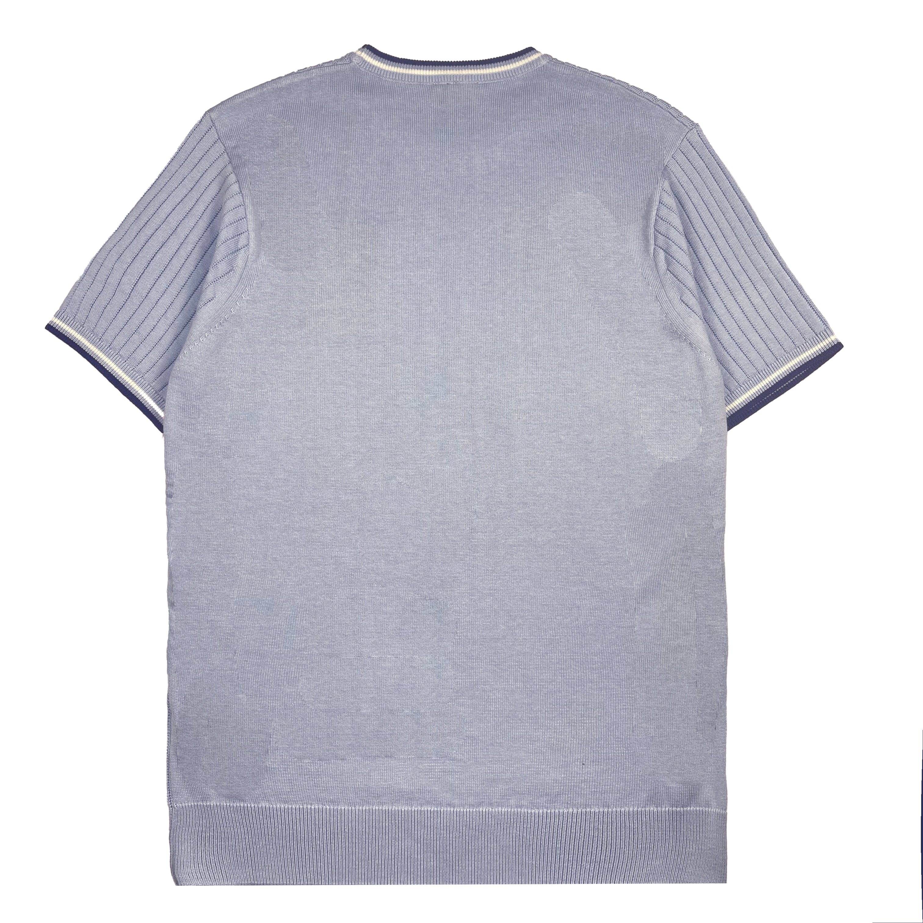 Gabicci Vintage Santino Knit T-Shirt Sky