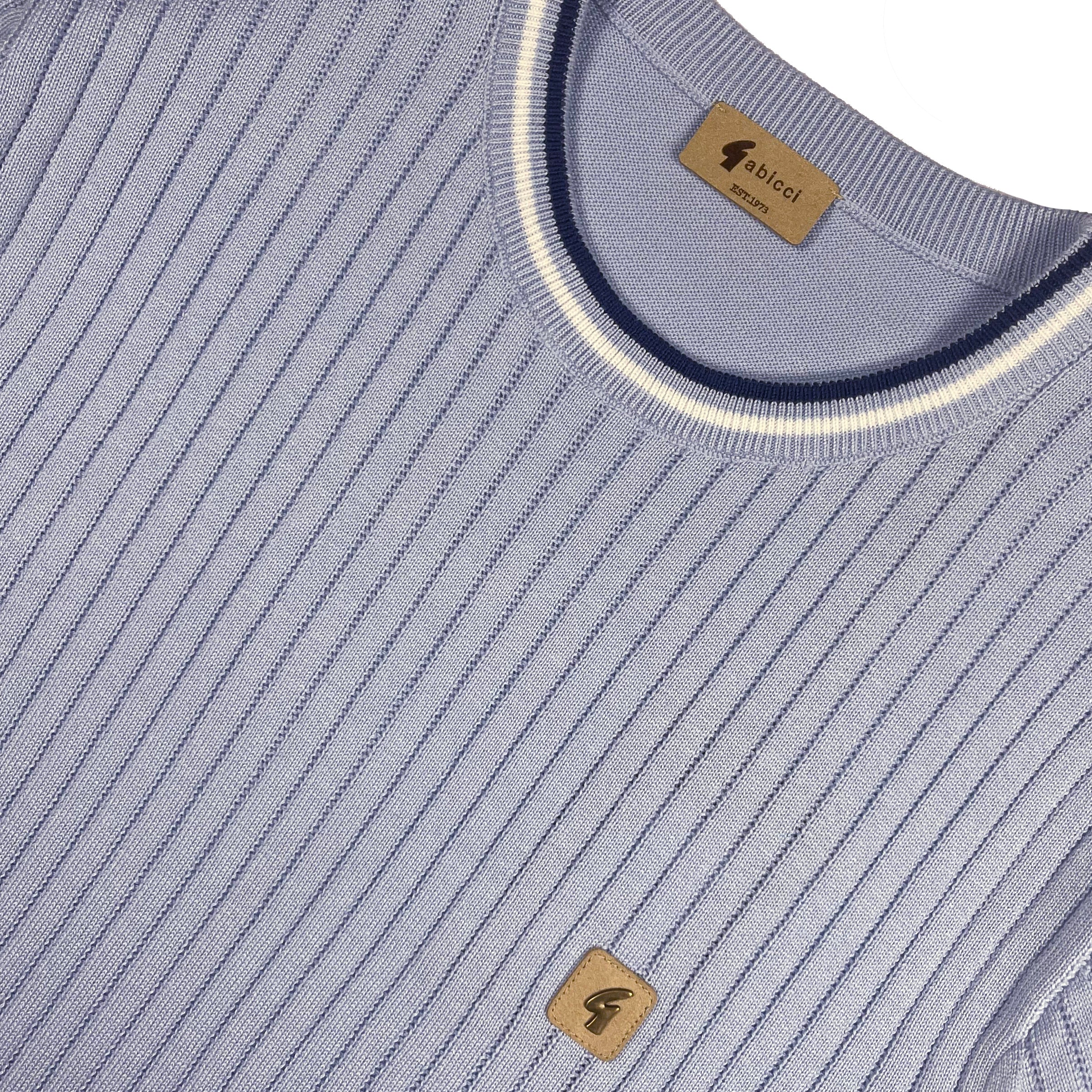 Gabicci Vintage Santino Knit T-Shirt Sky