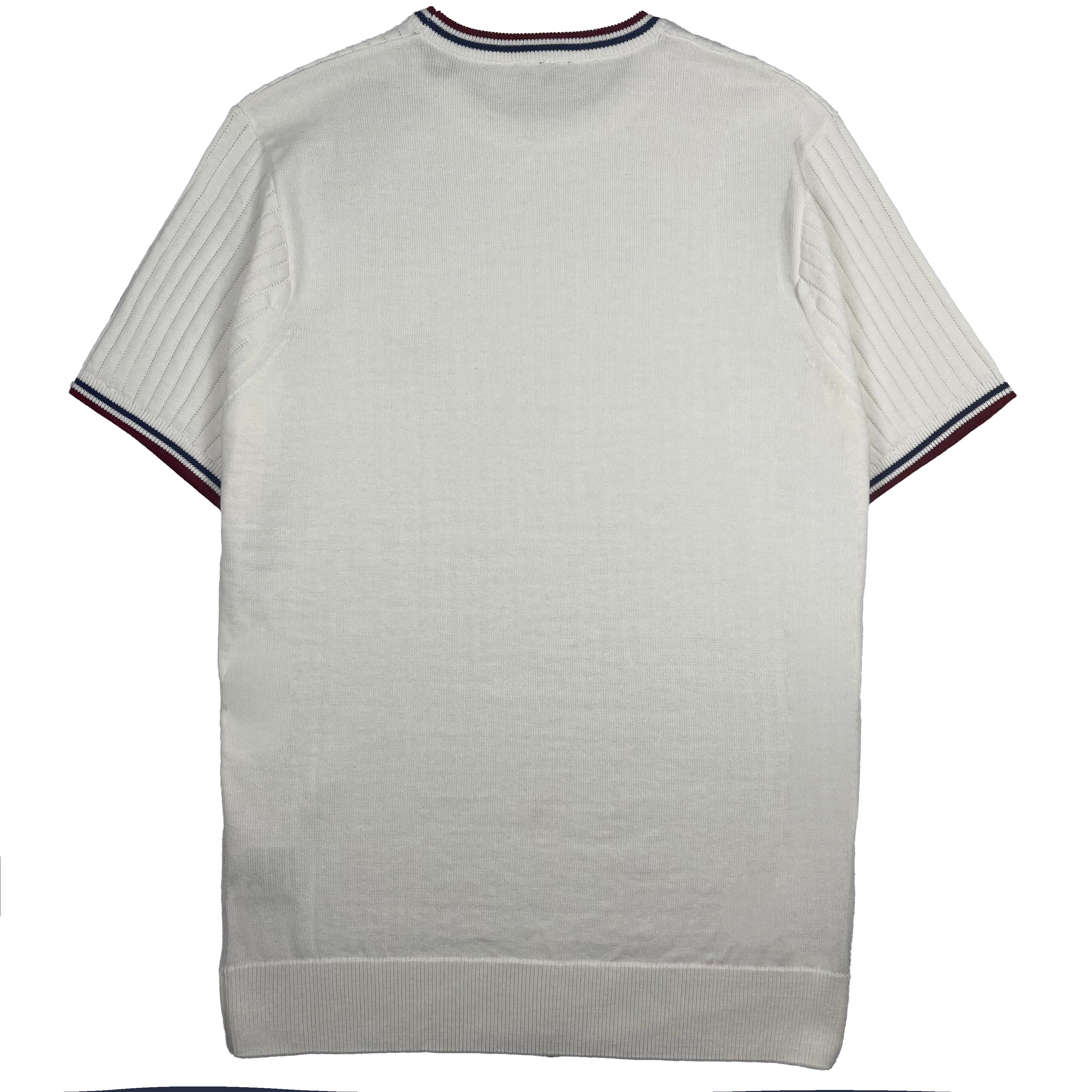 Gabicci Vintage Santino Knit T-Shirt White