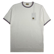 Gabicci Vintage Santino Knit T-Shirt White