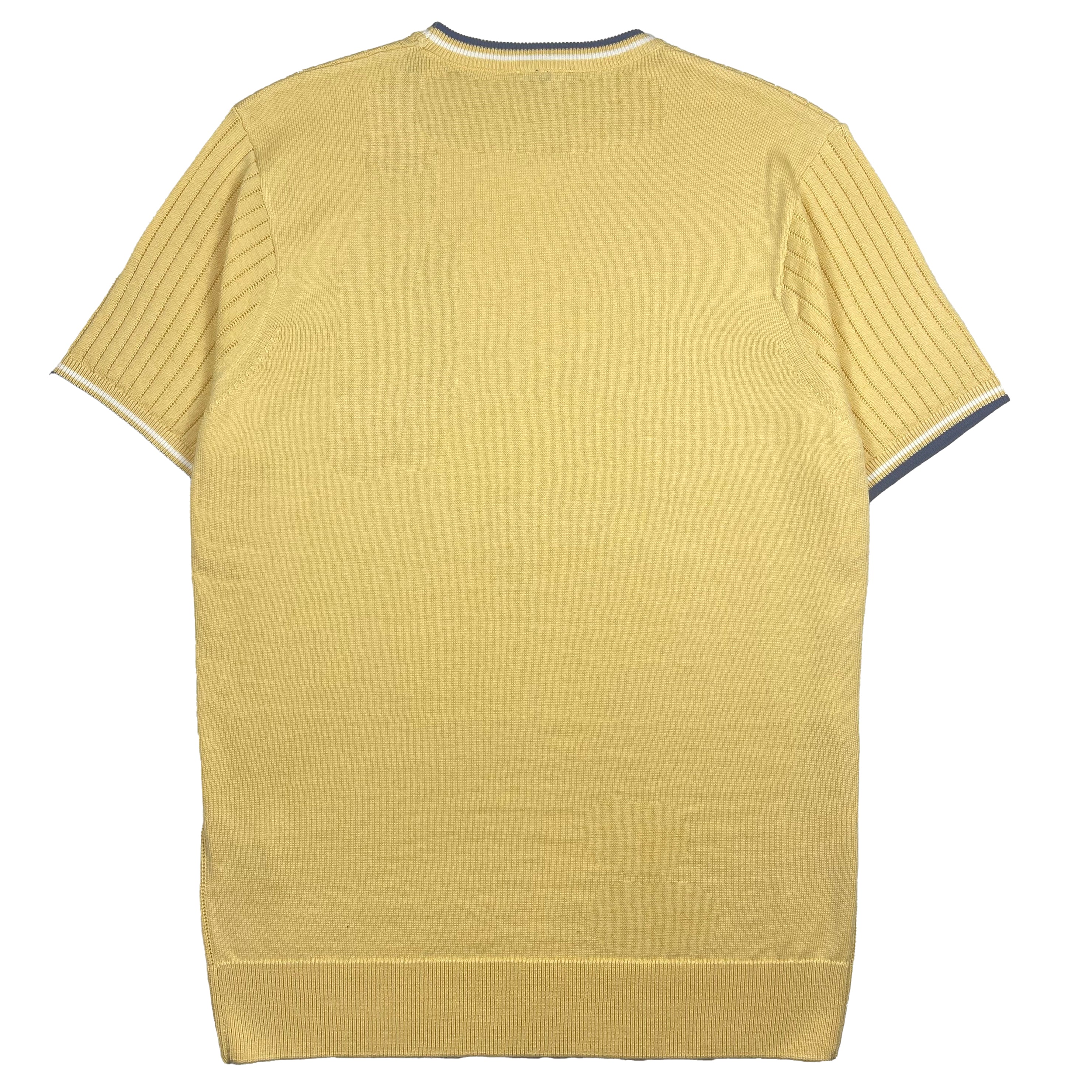 Gabicci Vintage Santino Knit T-Shirt Yellow