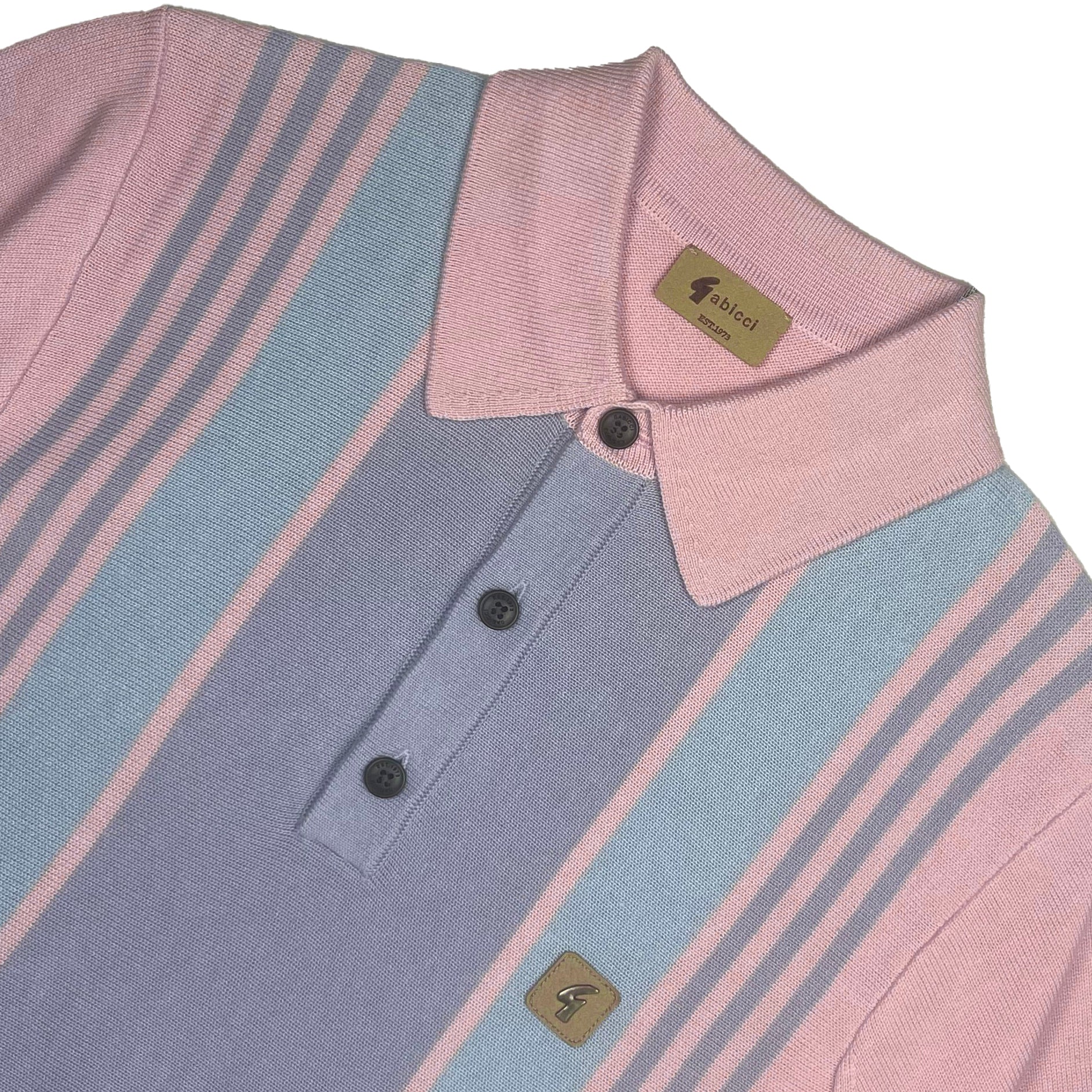 Gabicci Vintage Searle Knit Polo Pink