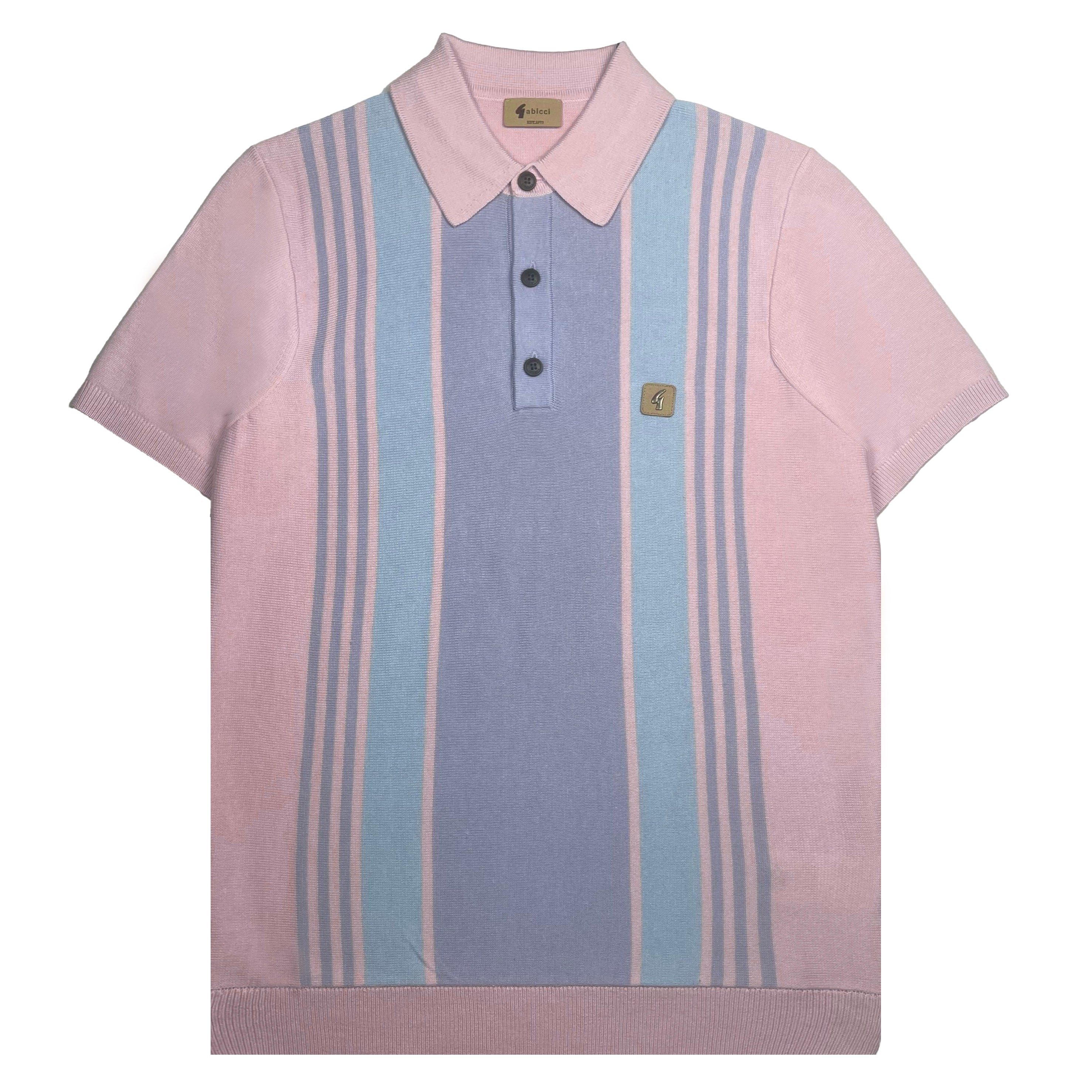 Gabicci Vintage Searle Knit Polo Pink