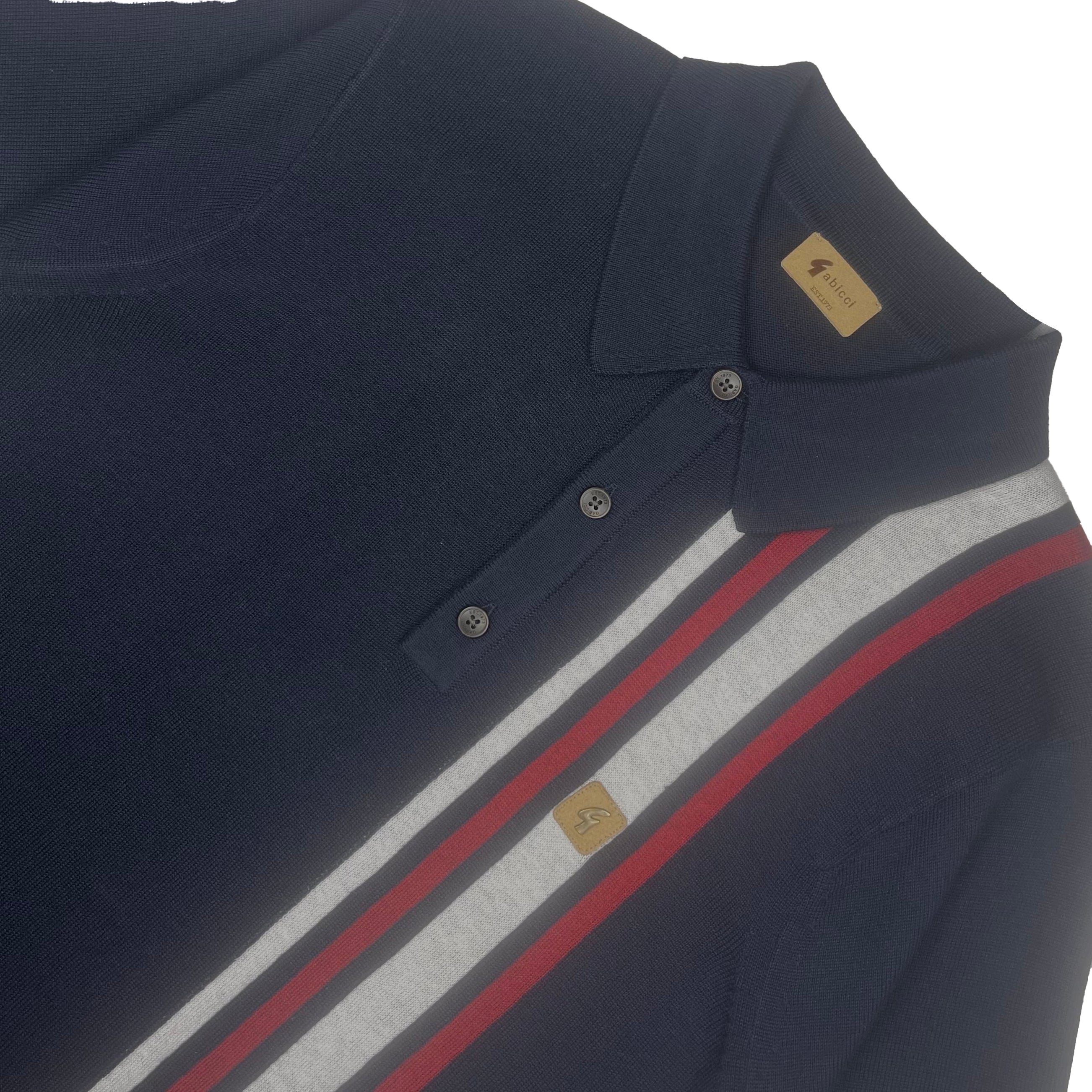 Gabicci Vintage Soda Knit Polo Navy