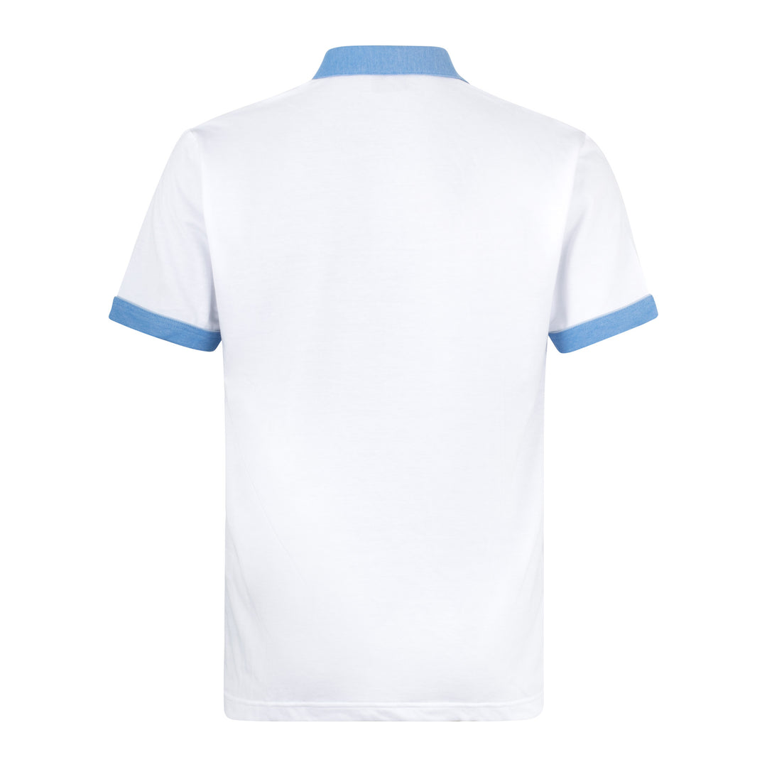 Gabicci Classic Stripe Polo Shirt White/Blue