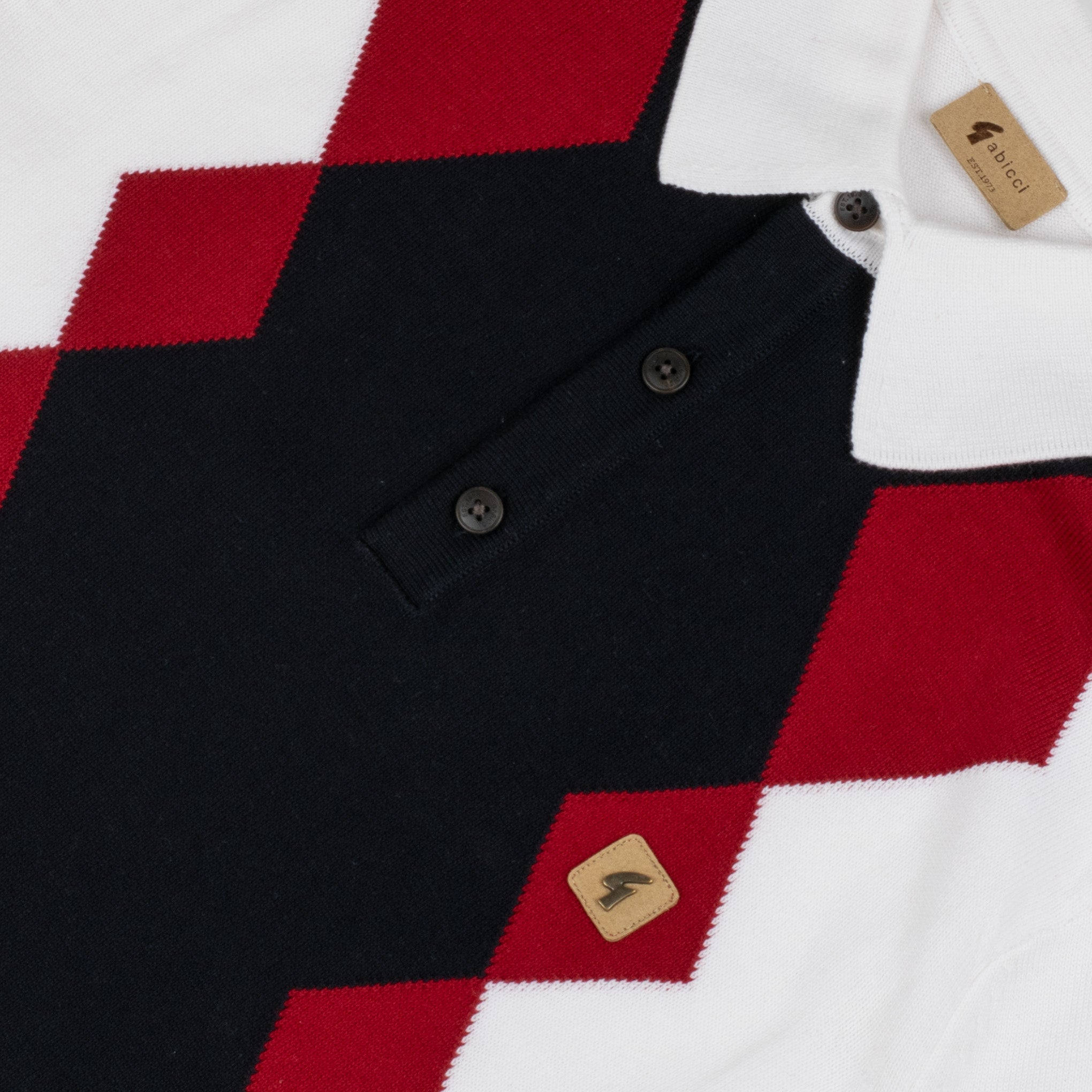 Gabicci Vintage Bond Knit Polo White