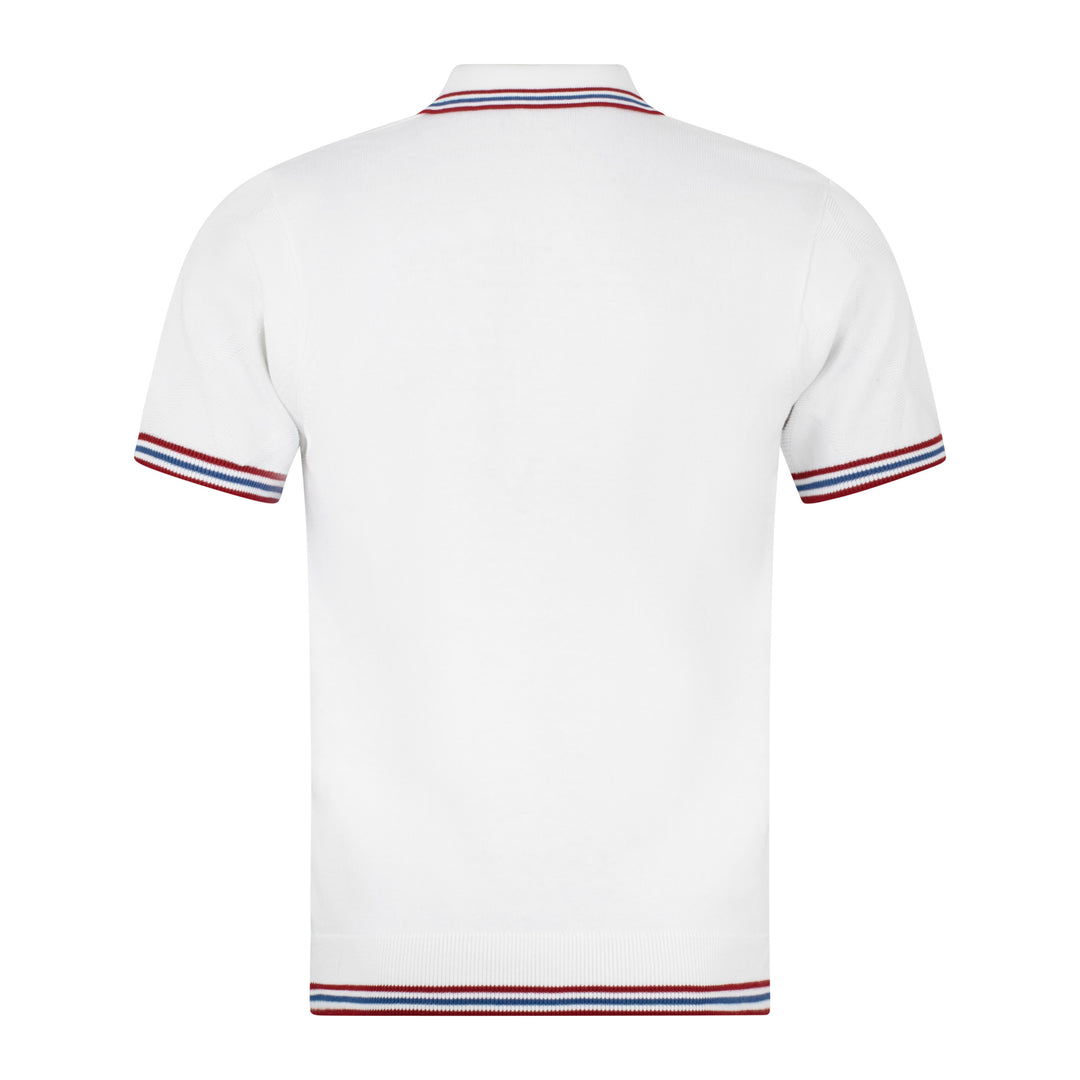 Gabicci Vintage Moore Knit Polo White