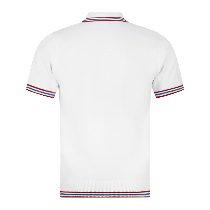 Gabicci Vintage Moore Knit Polo White