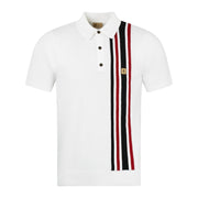 Gabicci Vintage Soda Knit Polo White