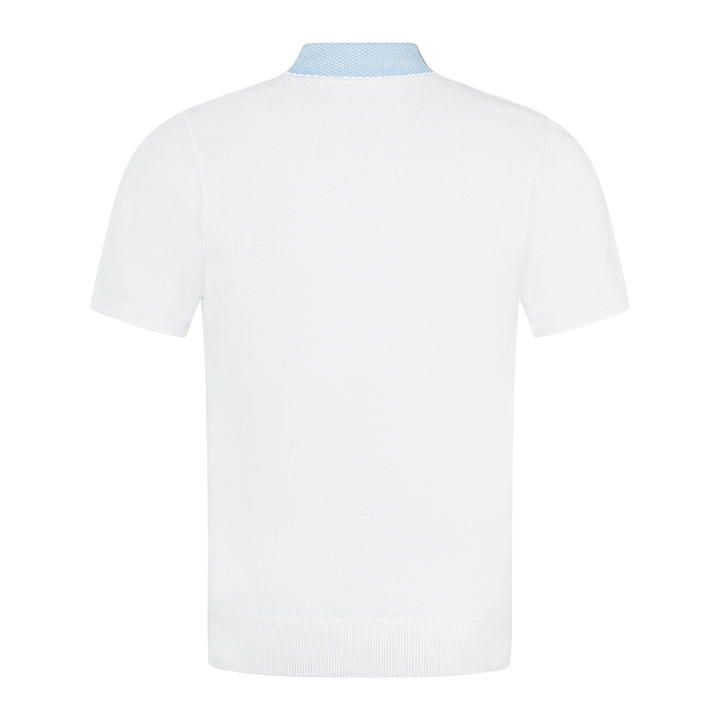 Gabicci Vintage Hadon Knit Polo White