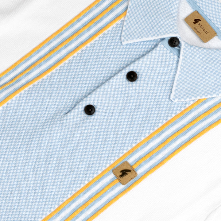 Gabicci Vintage Hadon Knit Polo White