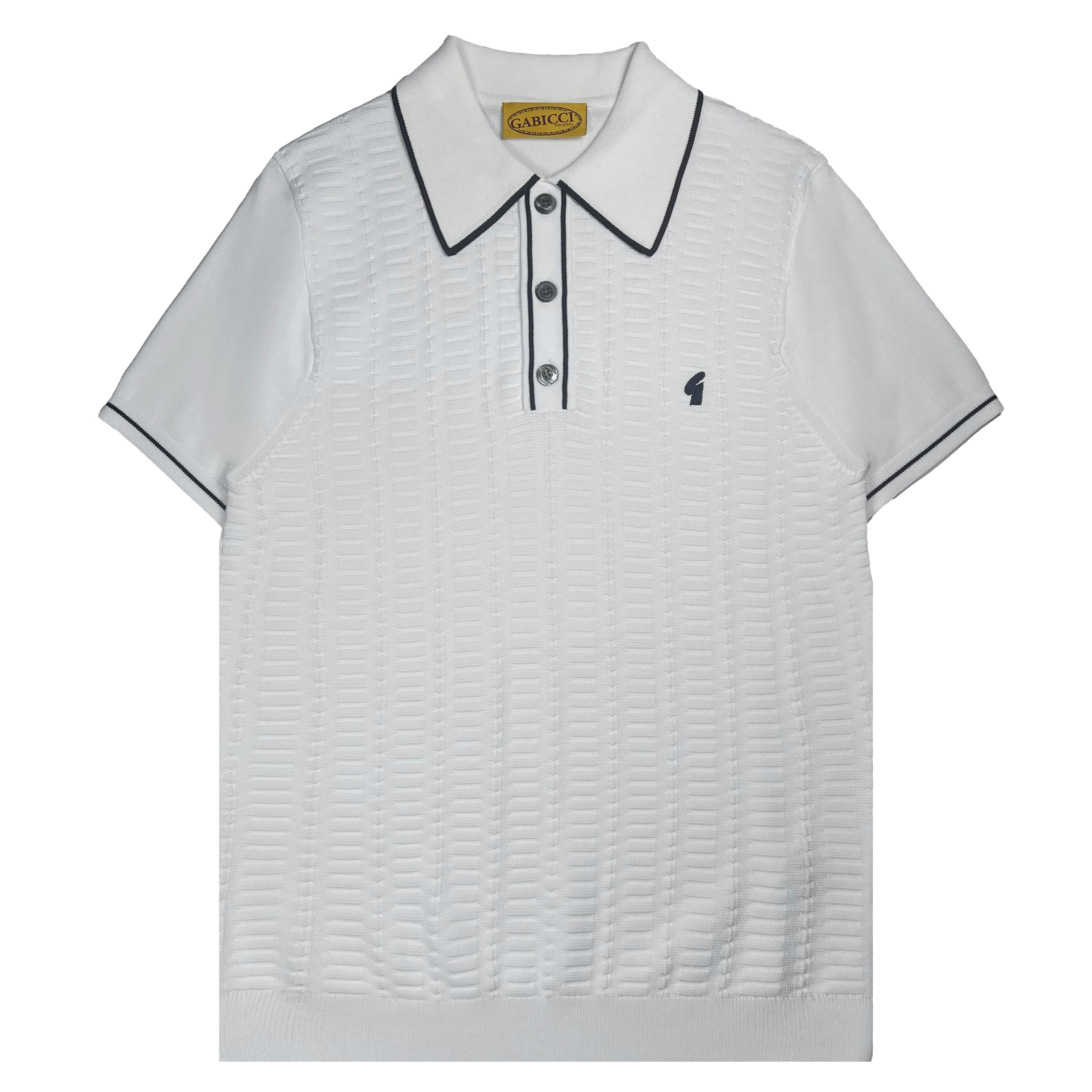 Gabicci Archive Ronnie Knit Polo White