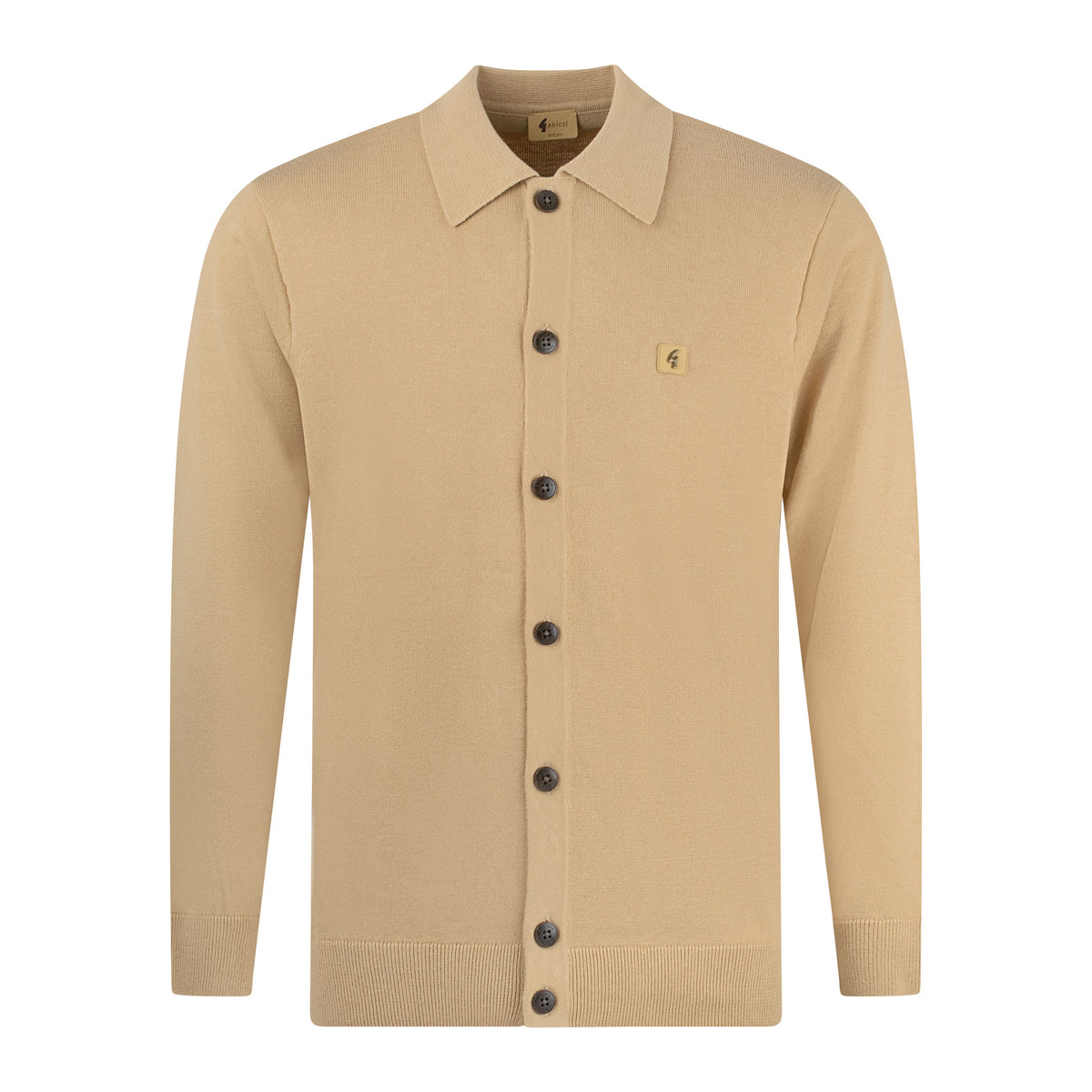 Gabicci Vintage Azmia Knit Shirt Beige