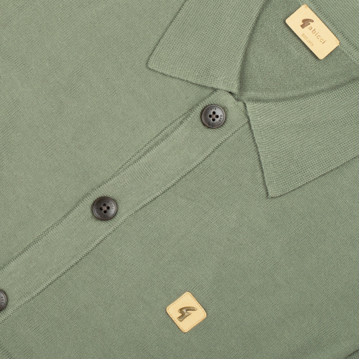 Gabicci Vintage Azmia Knit Shirt Khaki