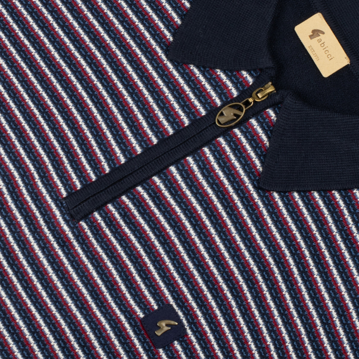 Gabicci Vintage Edmund Knit Polo Shirt Navy