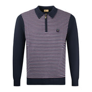 Gabicci Vintage Edmund Knit Polo Shirt Navy