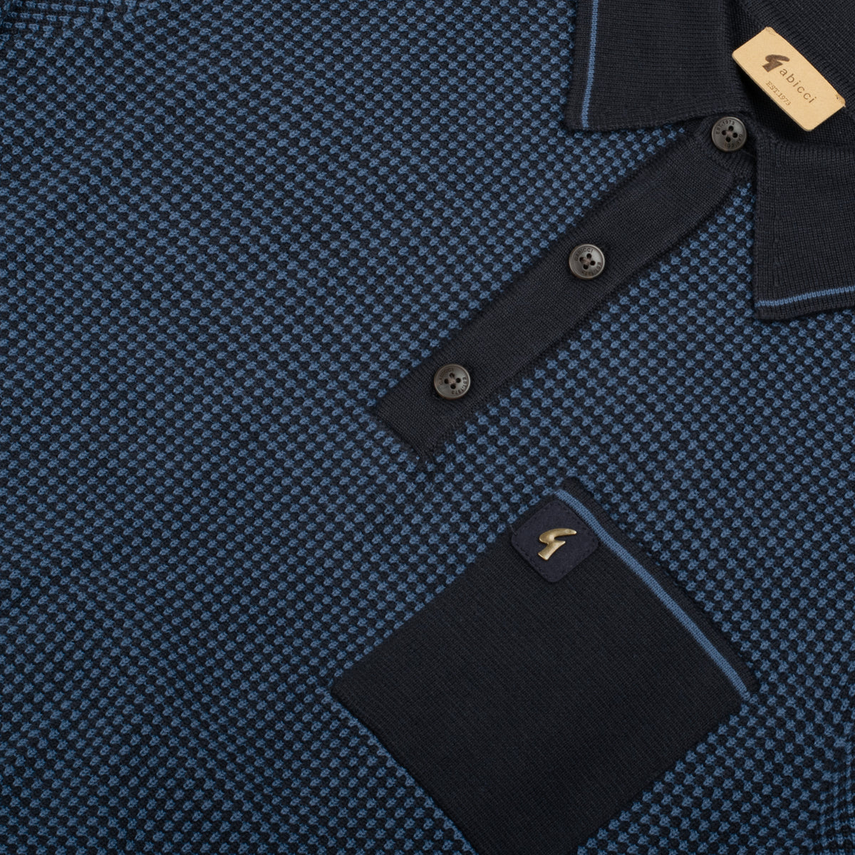 Gabicci Vintage Harry Knit Polo Shirt Navy