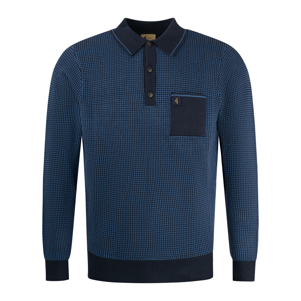 Gabicci Vintage Harry Knit Polo Shirt Navy