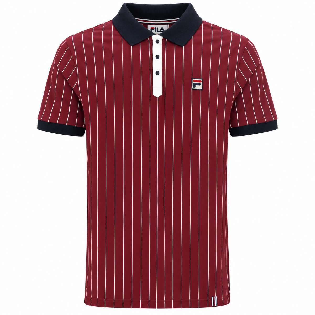 Fila Vintage BB1 Striped Polo Shirt Red/Black