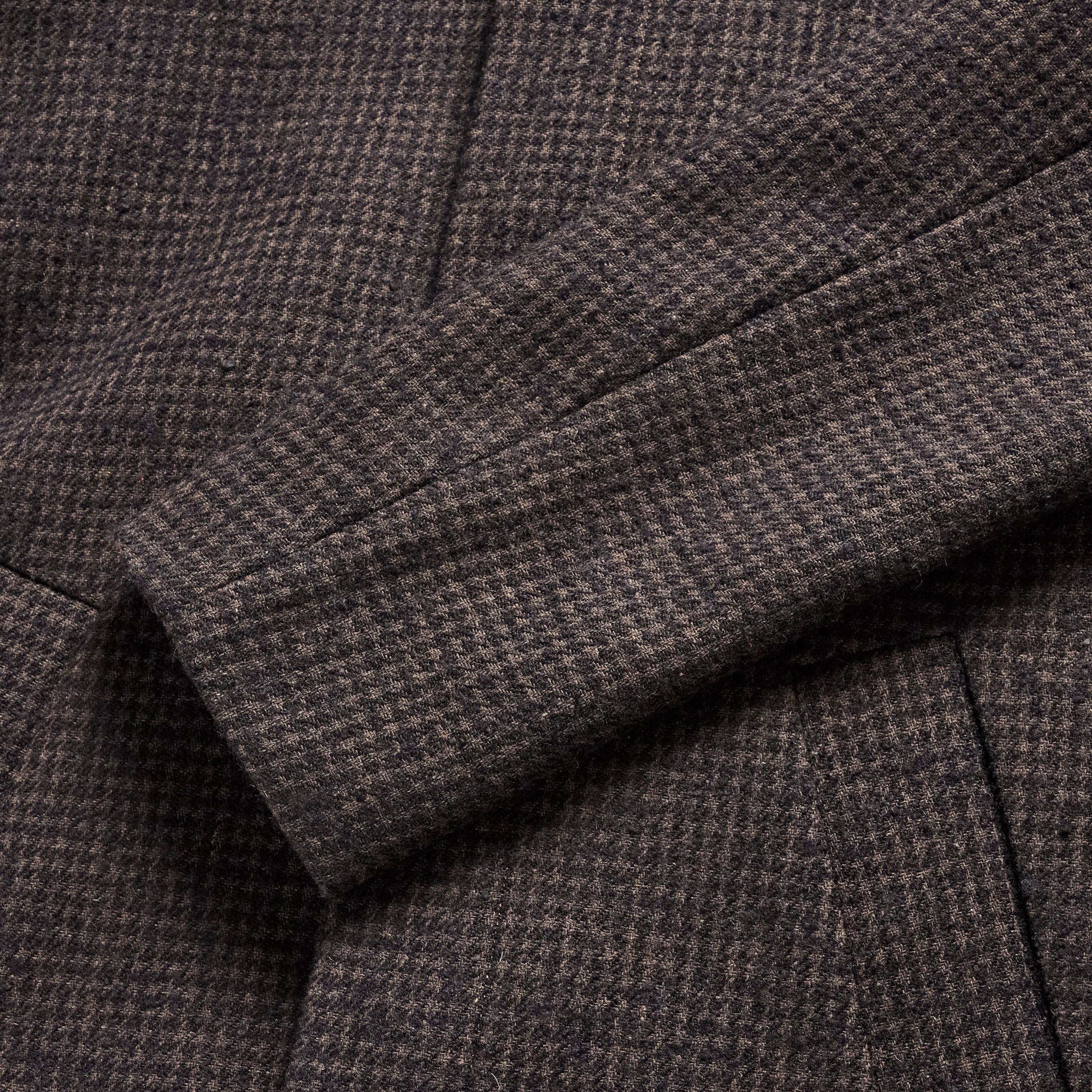 Matinique Harvey Wool Check Coat Brown