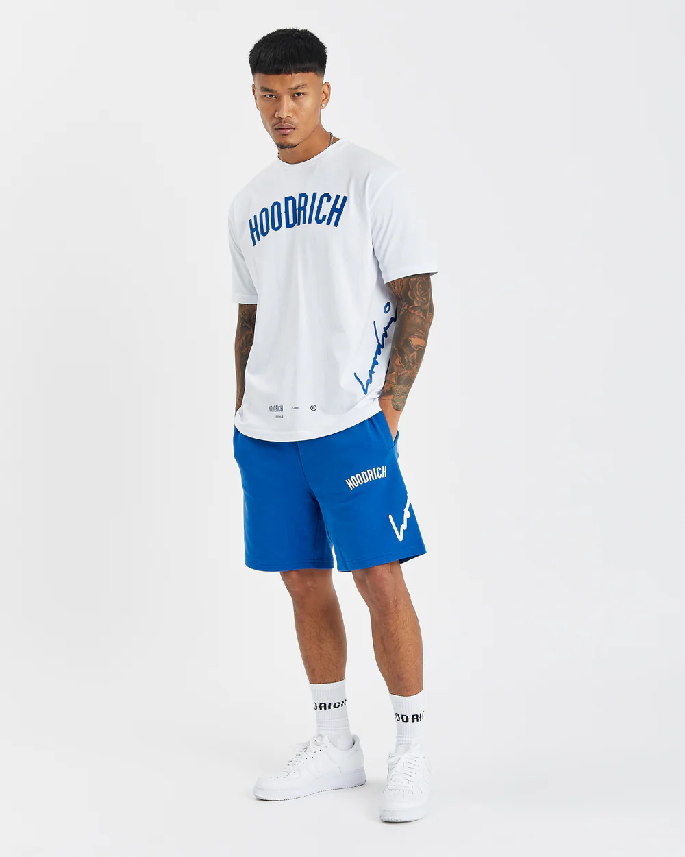 Hoodrich OG Tycoon T-Shirt & Shorts Set White/Blue - Urban Menswear