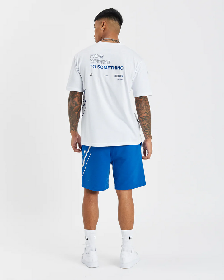 Hoodrich OG Tycoon T-Shirt & Shorts Set White/Blue - Urban Menswear