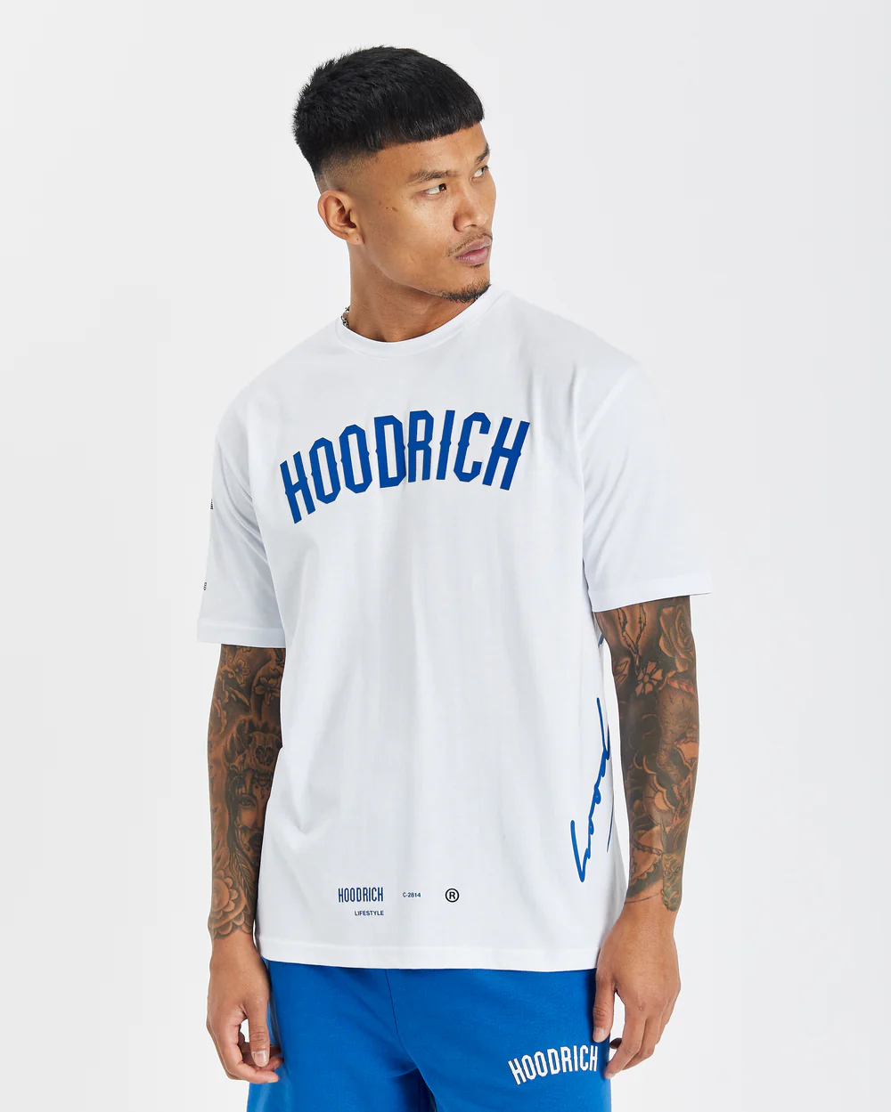 Hoodrich OG Tycoon T-Shirt & Shorts Set White/Blue - Urban Menswear