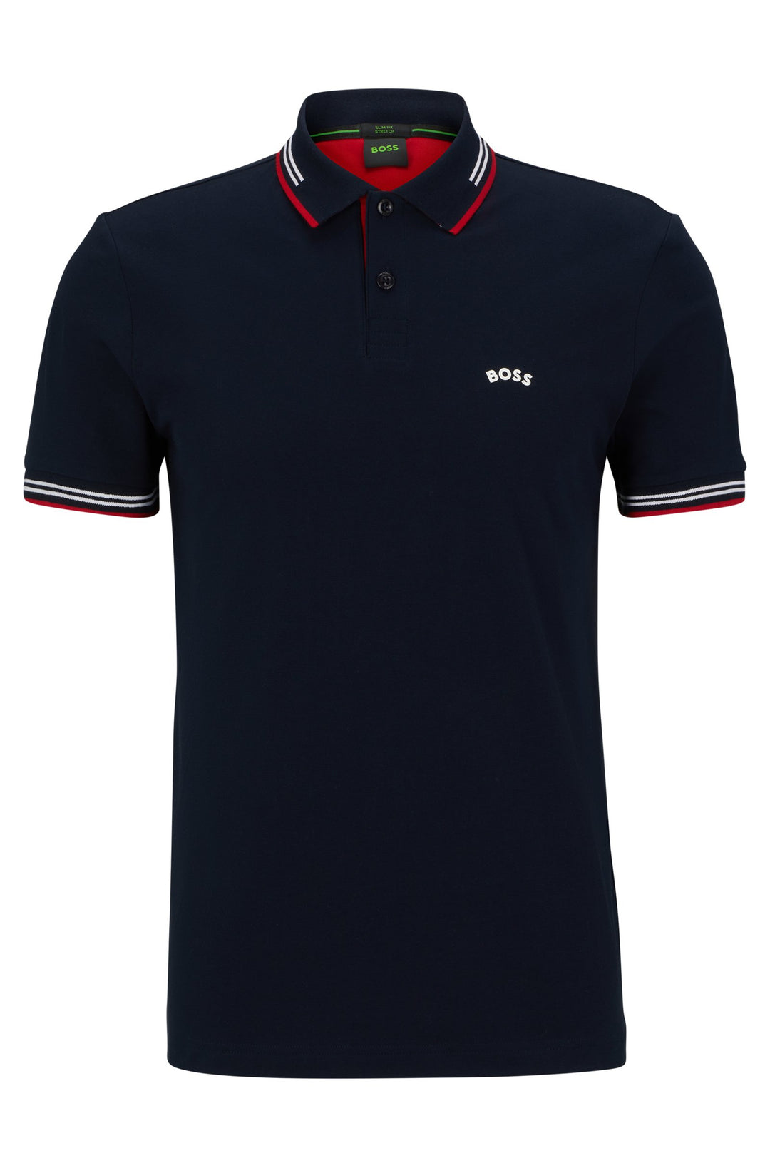 Hugo Boss Paul Curved Polo Shirt Navy