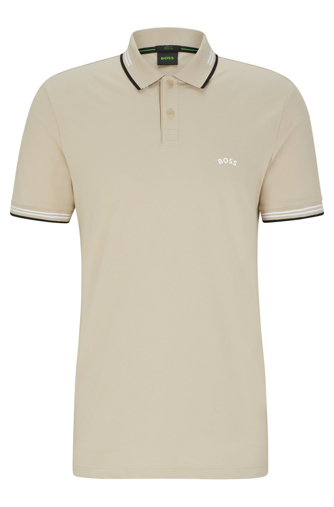 Hugo Boss Paul Curved Polo Shirt Beige