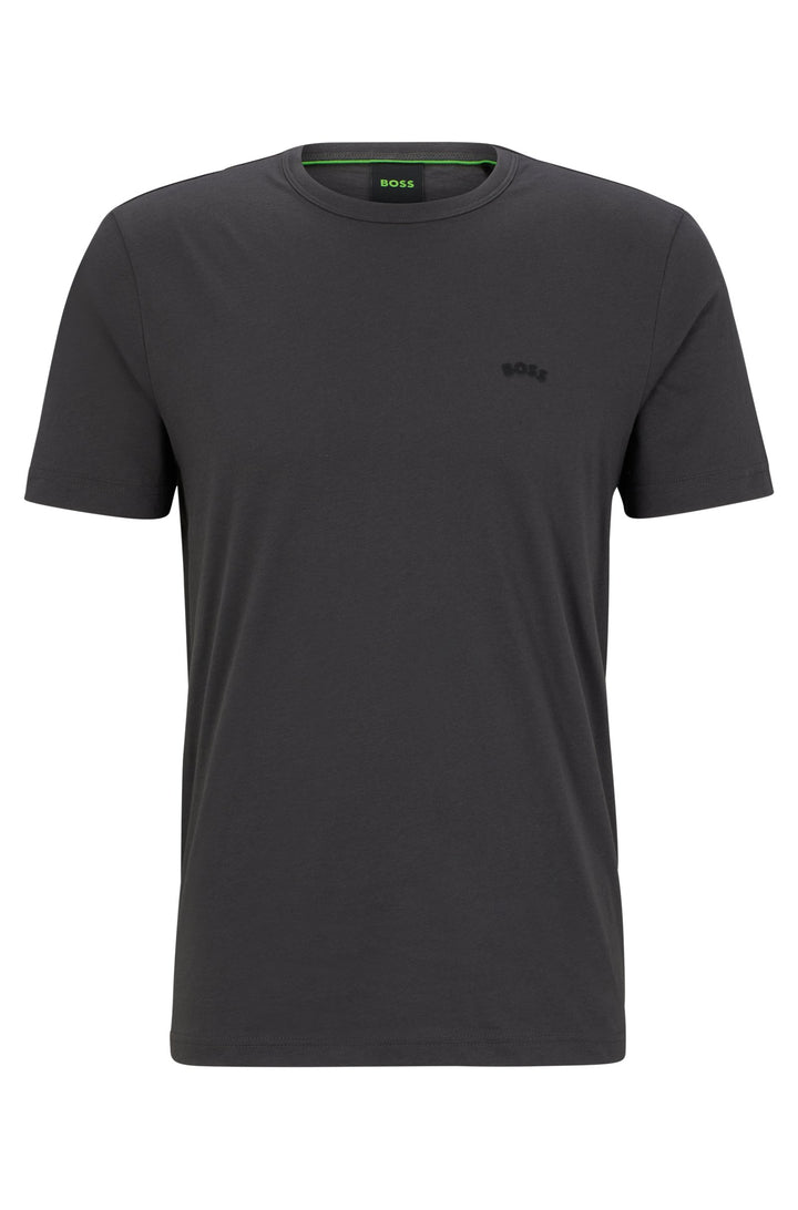 Hugo Boss Curved Logo T-Shirt Charcoal