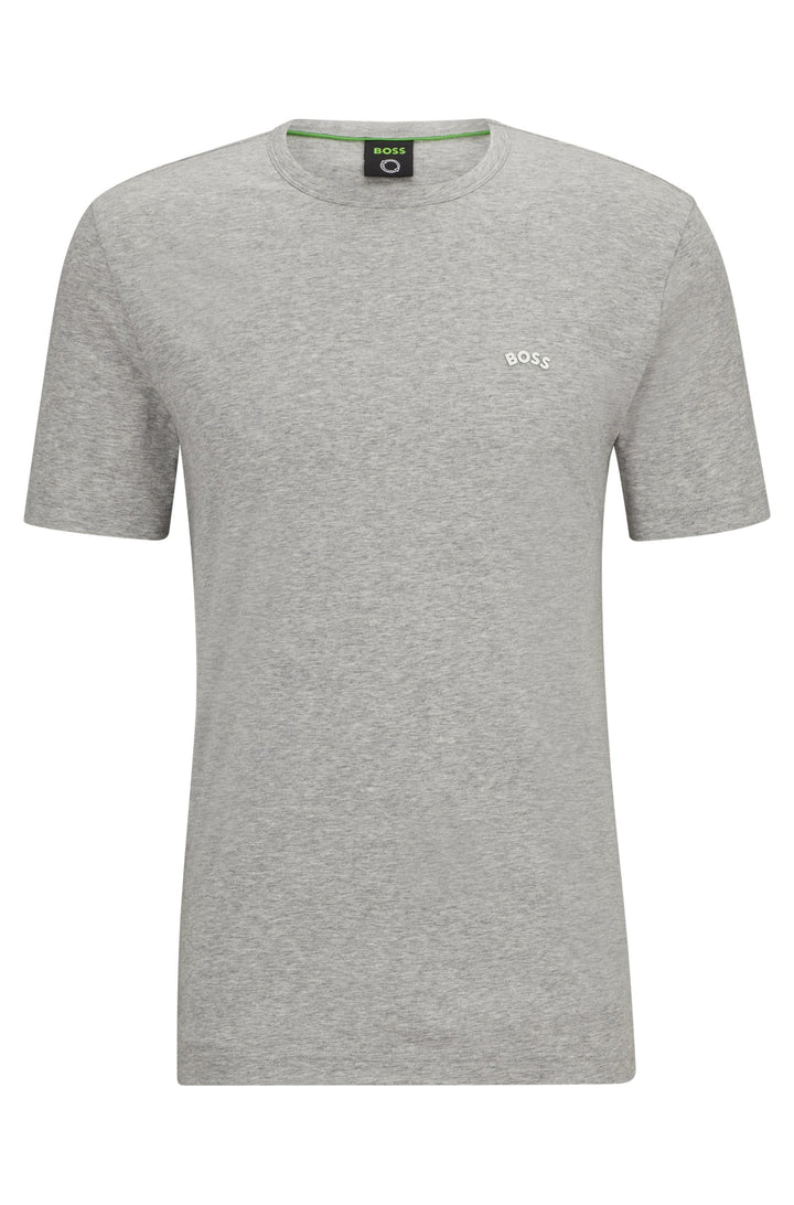 Hugo Boss Curved Logo T-Shirt Grey