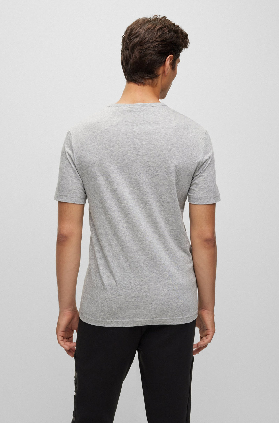 Hugo Boss Curved Logo T-Shirt Grey