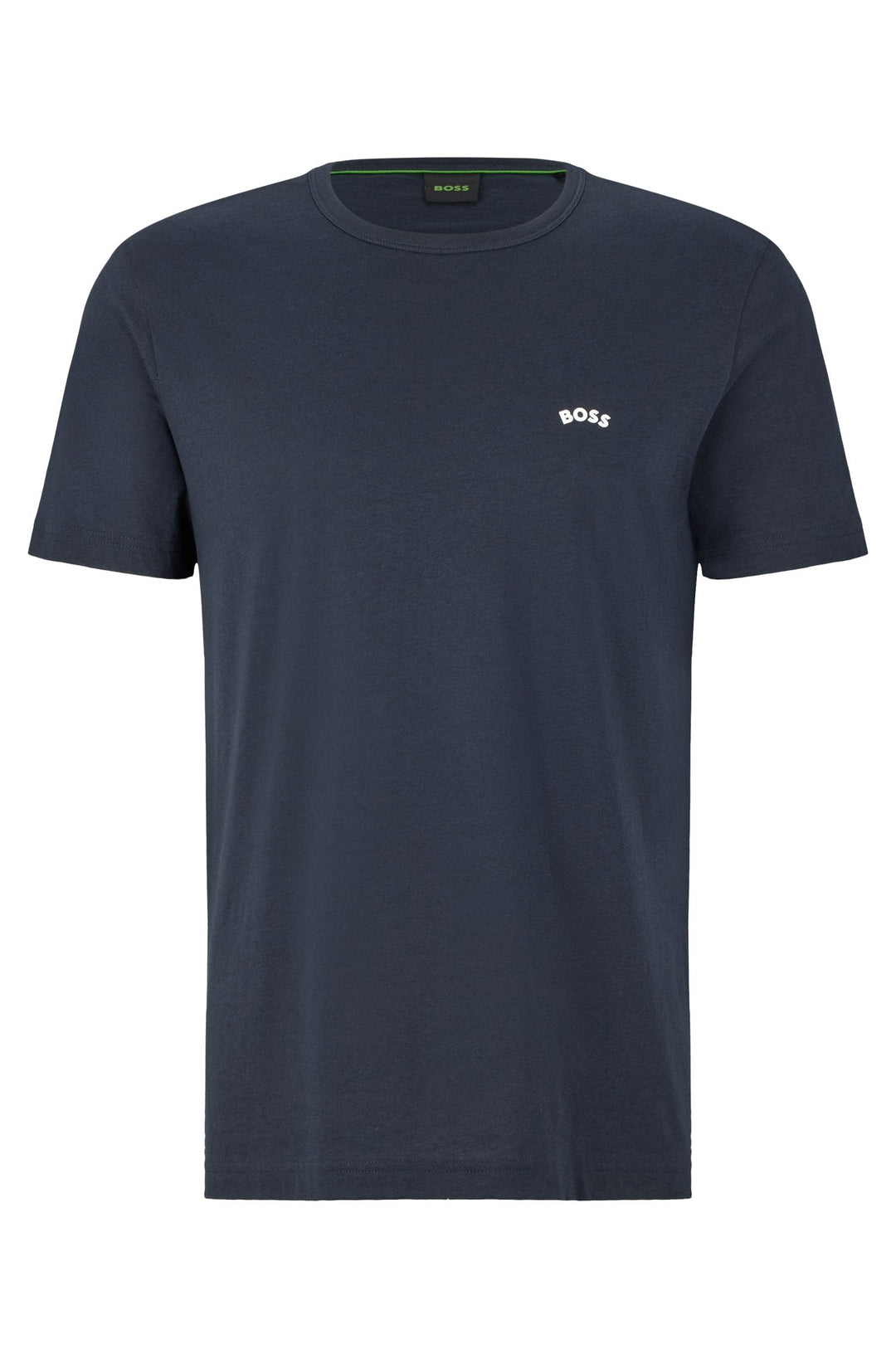 Hugo Boss Curved Logo T-Shirt Navy - Urban Menswear