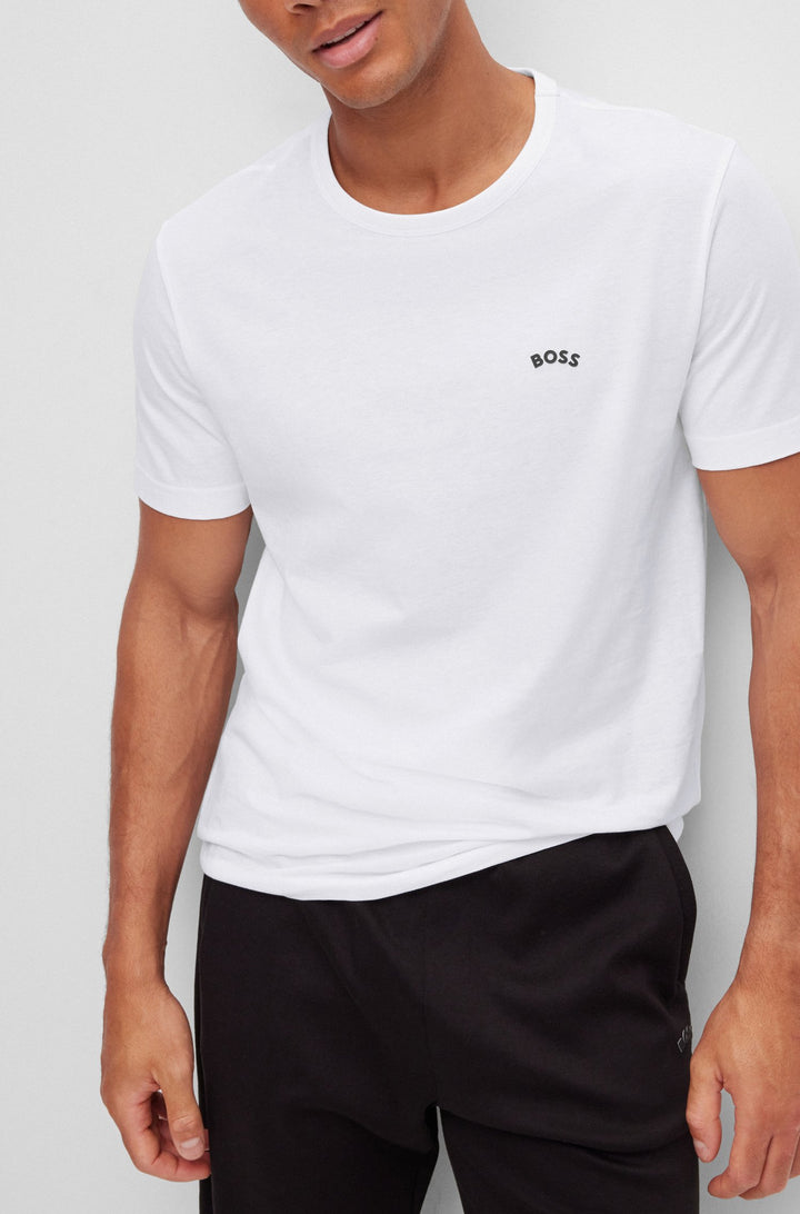 Hugo Boss Curved Logo T-Shirt White