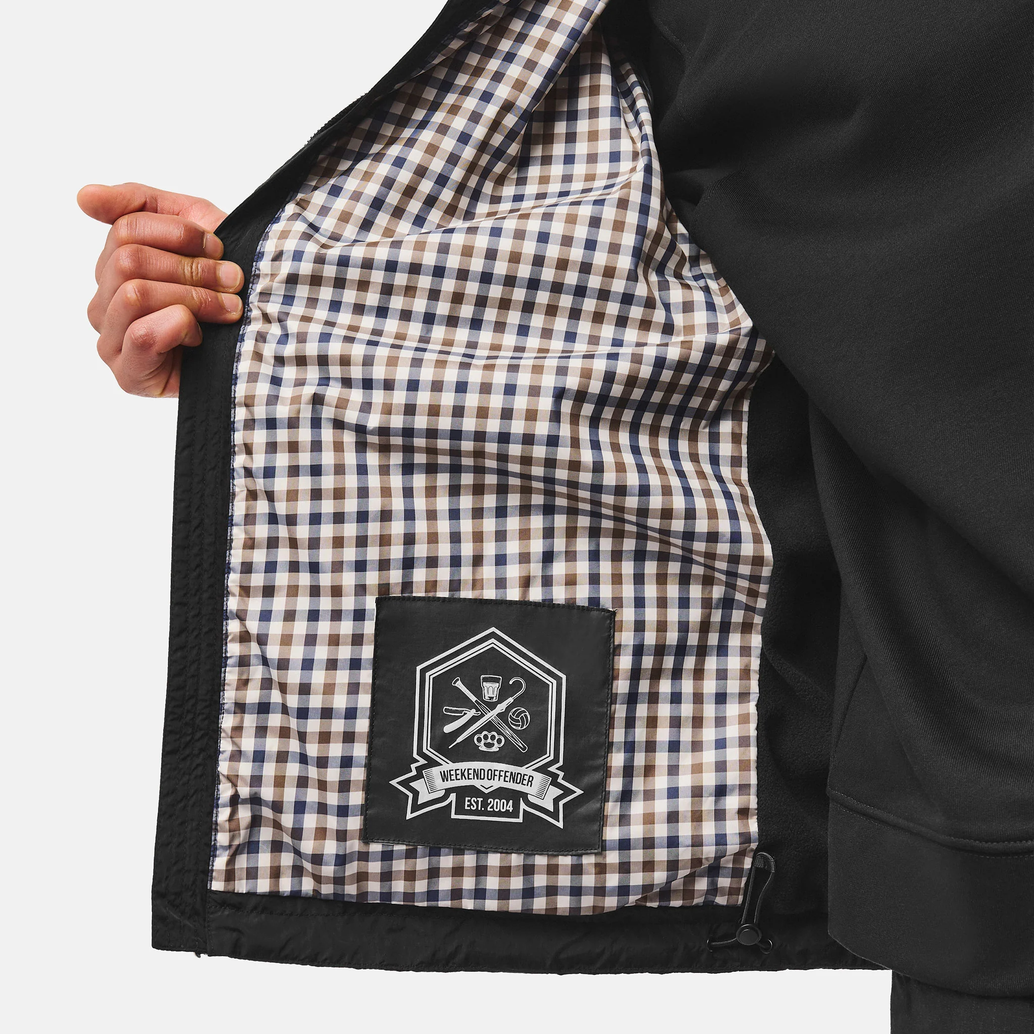 Weekend Offender Campania Check Jacket Black