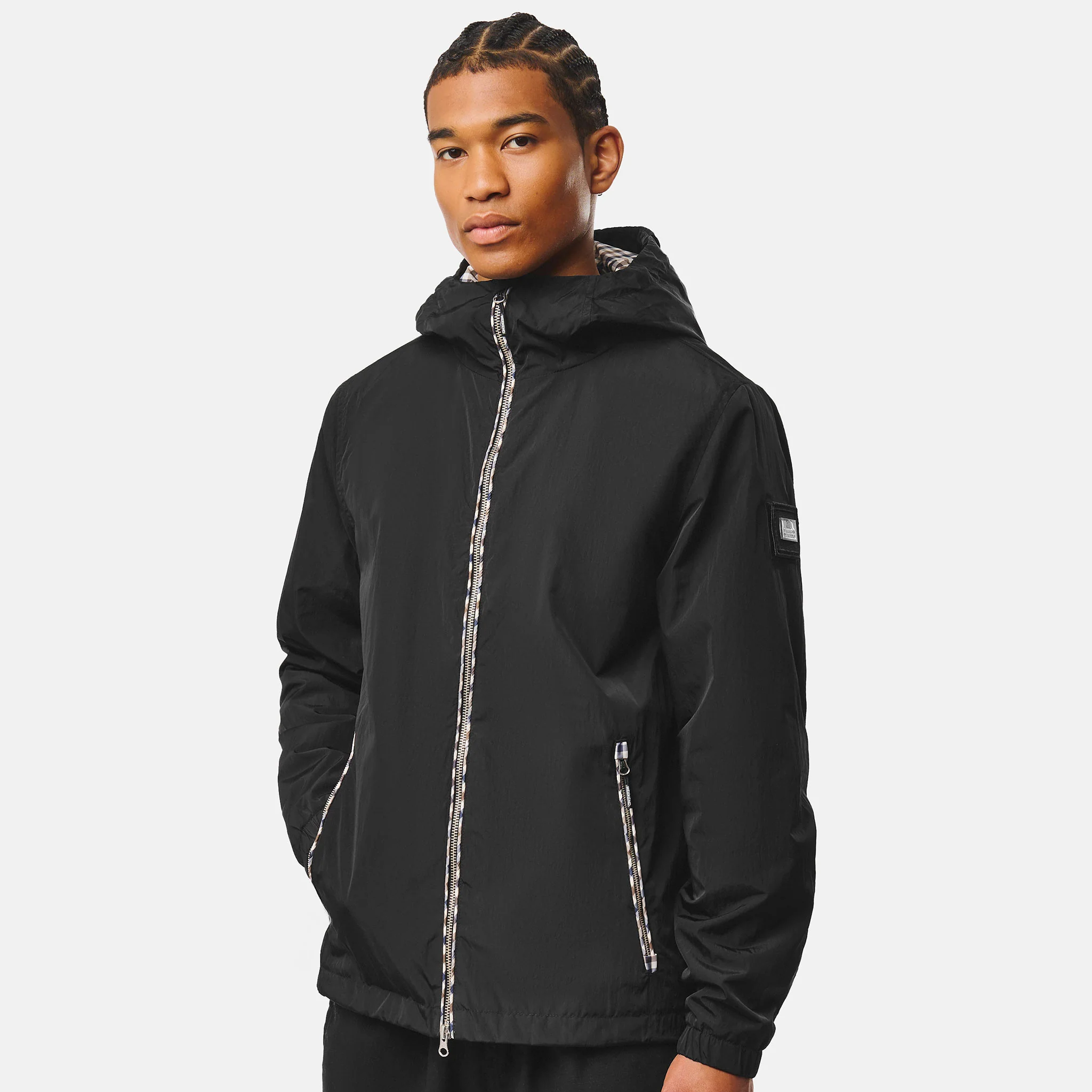 Weekend Offender Campania Check Jacket Black