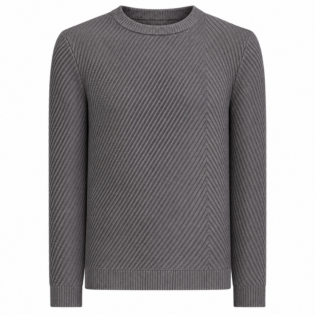 Remus Uomo Pattern Knit Sweater Grey