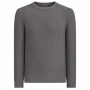 Remus Uomo Pattern Knit Sweater Grey