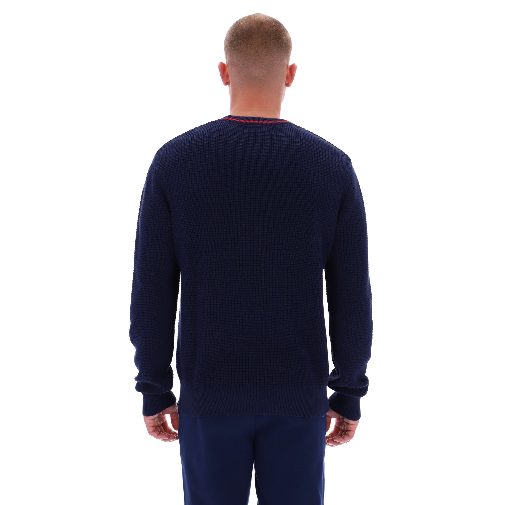 Fila Vintage Kallum Waffle Knit Jumper Navy