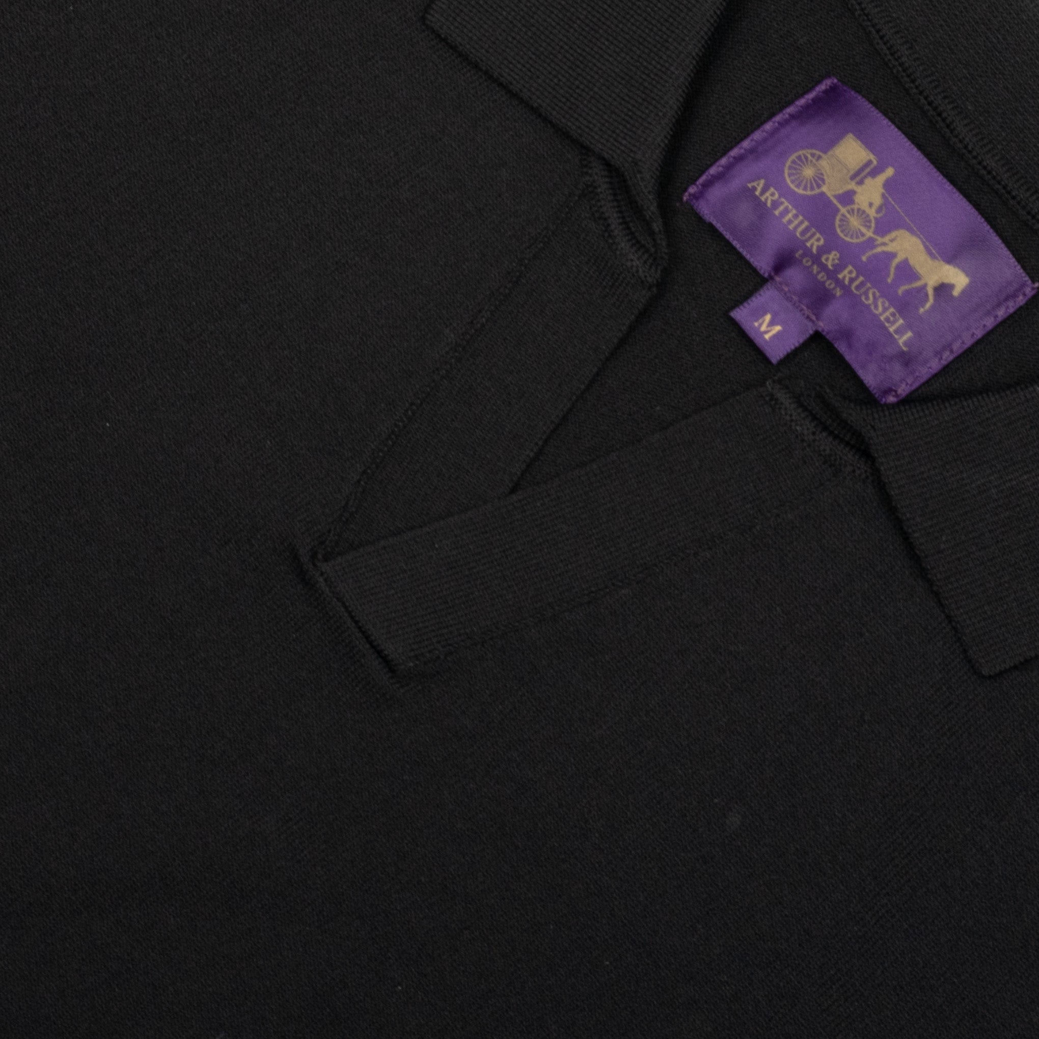 Arthur & Russell Revere Knit Polo Black
