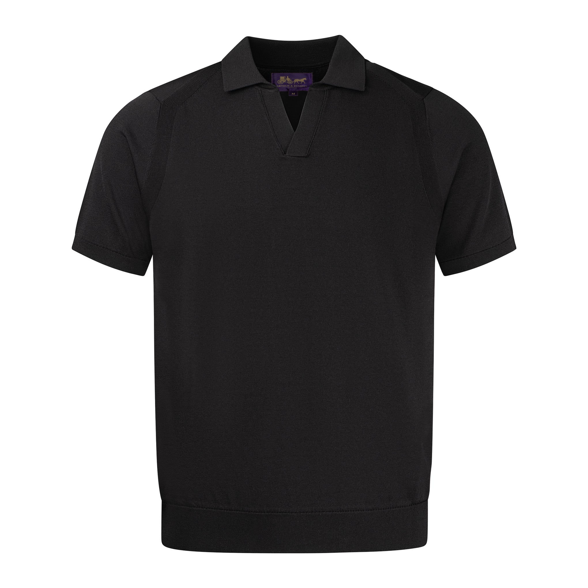 Arthur & Russell Revere Knit Polo Black