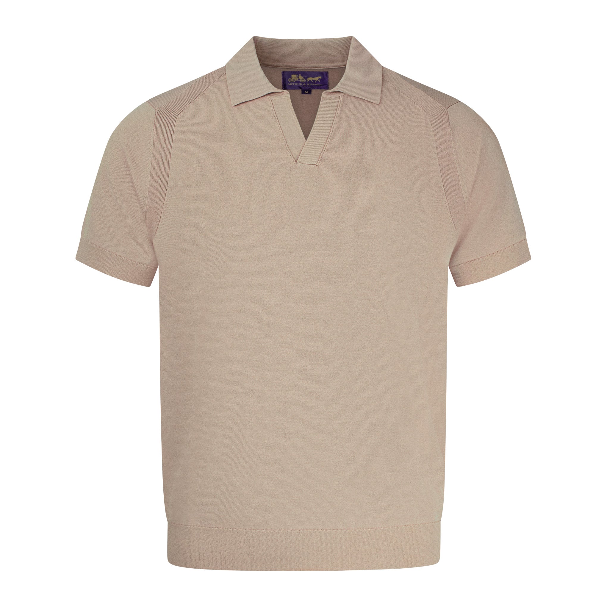 Arthur & Russell Revere Knit Polo Taupe